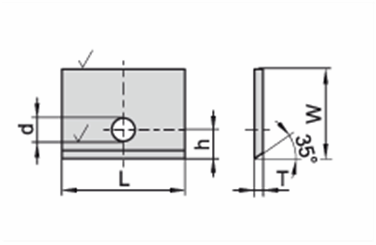 20,0x20,5x2,0  бланкета твердосплавная KCR08 (схема)