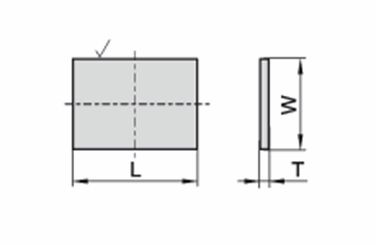 60,0x35,5x2,0  бланкета твердосплавная KCR08 (схема)