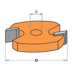 Фреза пазовая (диск) Z2 F=8 D=54x8