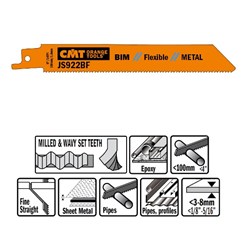 Пилки сабельные 5 штук  для  металла (BIM) 150x1,8x14TPI