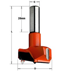 Сверло HW для присадочного станка 20x57,5 Z=2+2 S=10x26 LH