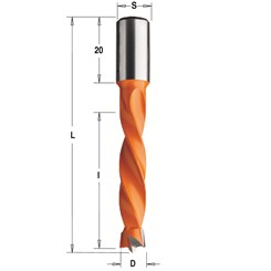 Сверло HW для присадочного станка 6x43x70 Z=2+2 S=10x20 RH