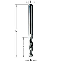 Сверло HWM для присадочного станка 4x27x55 Z=2 S=4 RH